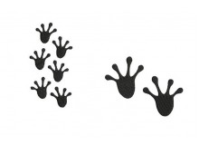 Stickdatei - Fußspuren Reptil